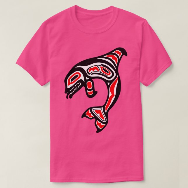 Orca Killer Whale Pazifik Nordwestamerikanisch T-Shirt (Design vorne)