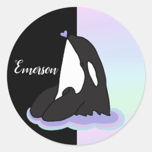 Orca Killer Whale Runder Aufkleber