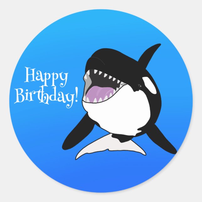 Orca Killer Whale Runder Aufkleber (Vorderseite)