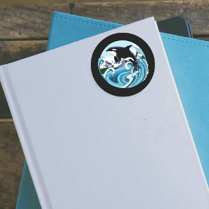 Orca Killer Whale Runder Aufkleber