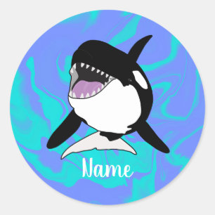 Orca Killer Whale Runder Aufkleber