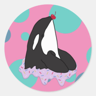 Orca Killer Whale Runder Aufkleber