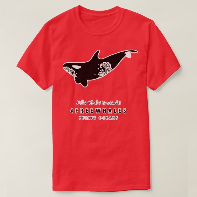 Orca Killer Whale Sea Panda Freewales T-Shirt (Design vorne)