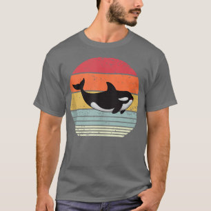 Orca Killer Whale Sea Panda Vintag Retro 80er Styl T-Shirt