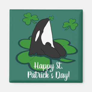 Orca Killer Whale St Patrick's Day Magnet
