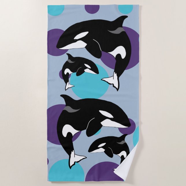 Orca Killer Whale Strandtuch (Vorderseite)