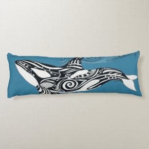 Orca Killer Whale Tlingit Indigo Blue Tinte Seitenschläferkissen