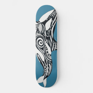 Orca Killer Whale Tlingit Indigo Blue Tinte Skateboard