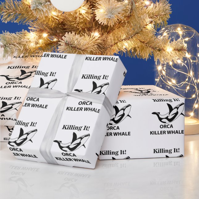 Orca Killer Whale tötet es lustig Geschenkpapier (Feiertage)