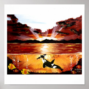 ORCA KILLER WHALES "ERSTER BROT" POSTER