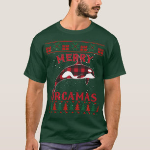 Orca Killer Whales Pajama Ugly Weihnachtssüßer T-Shirt