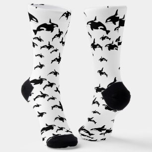 Orca Killers Whales Muster Ozean Print Socken