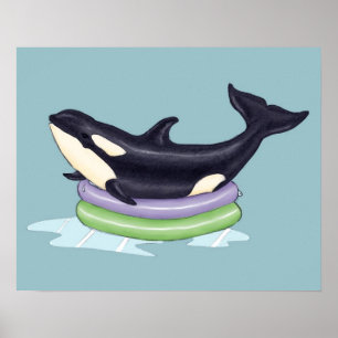 Orca-Kinderbecken Poster