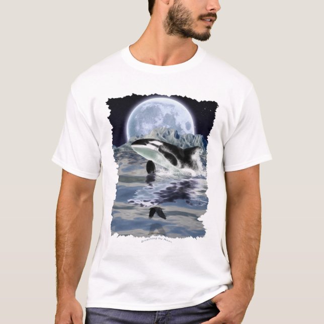 Orca mit Raven & Moon brechen T-Shirt (Vorderseite)