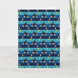Orca (Muster) - Grußkarte Karte