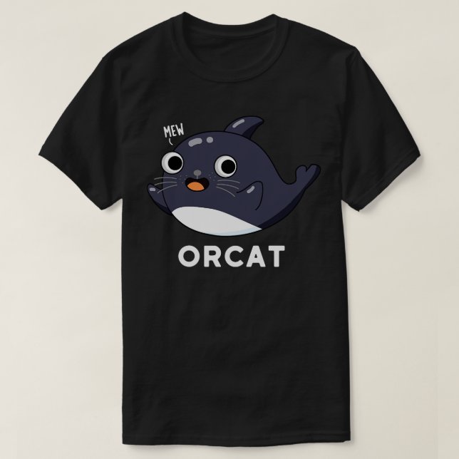 Orca Niedlich Cat Orca Whale Pub T-Shirt (Design vorne)