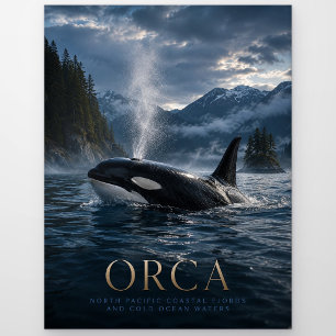 Orca Nordpazifik-Fjord TIERE Postkarte