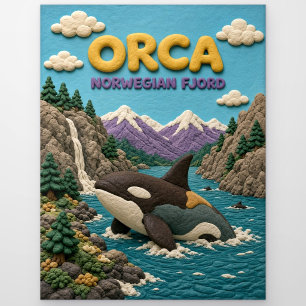 Orca Norwegian Fjord Moderne KlayKoo Postkarte