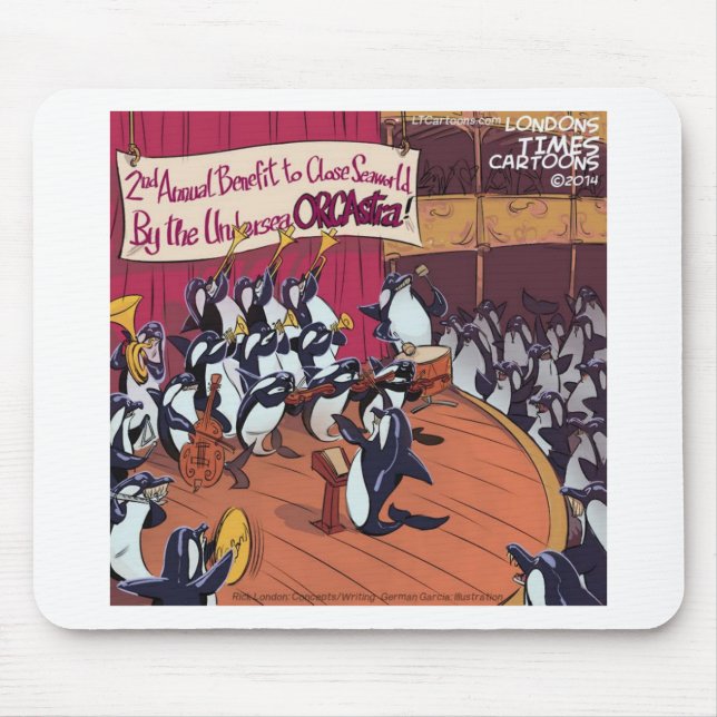 Orca Orchester Lustig Mousepad (Vorne)