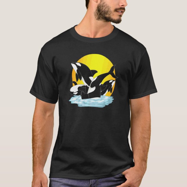 Orca-Ozeantier Mörderwal T-Shirt (Vorderseite)