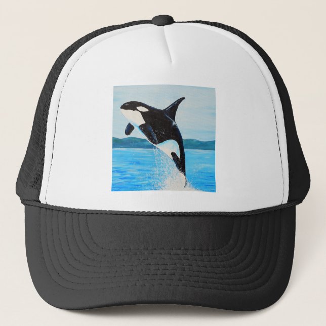Orca Painting Truckerkappe (Vorderseite)