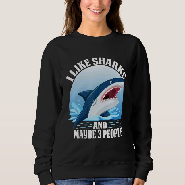 orca plush shark shark women shark mouth 3 sweatshirt (Vorderseite)