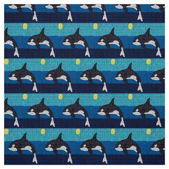 Orca - Polyester Poplin Fabric Stoff (Muster)