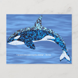Orca Positive Thinking Postcards Feiertagspostkarte