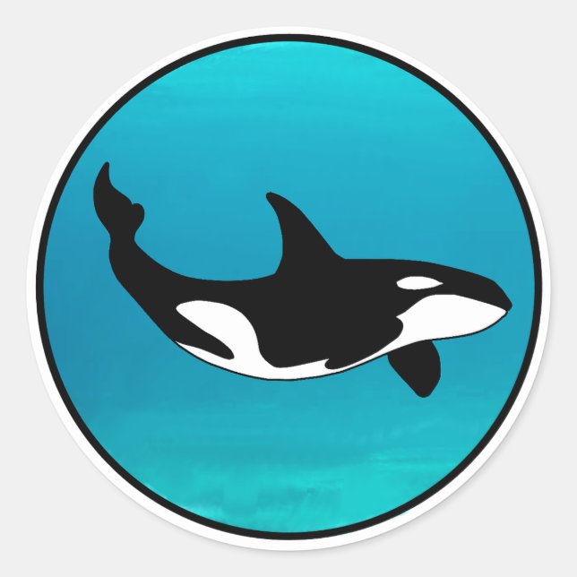 Orca Runder Aufkleber (Vorderseite)