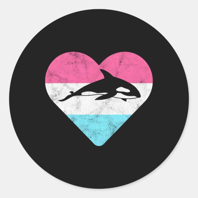 Orca Runder Aufkleber (Vorderseite)