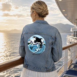 Orca Schwertwal Blaues Meer Jeansjacke
