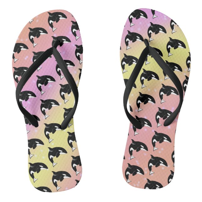 Orca Schwertwal Flip Flops (Fußbett)