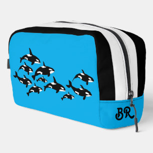 Orca-Schwertwal-Monogramm Waschbeutel