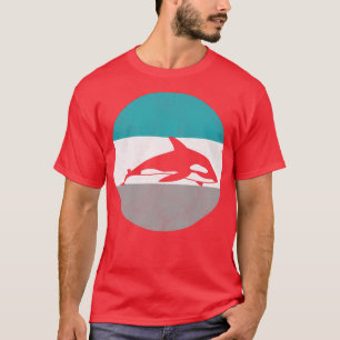 Orca-Schwertwal Retro-Geschenk für Männer Frauen J T-Shirt