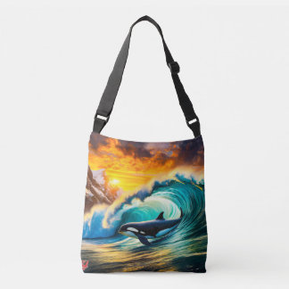 Orca Solo Wave Barrel Fun Design von Rich AMeN Gil Tragetaschen Mit Langen Trägern