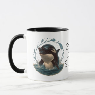 Orca Splash in Shades – Tag des Wals und Delphins  Tasse