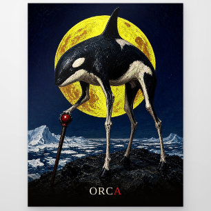 Orca Stock Surrealismus Postkarte