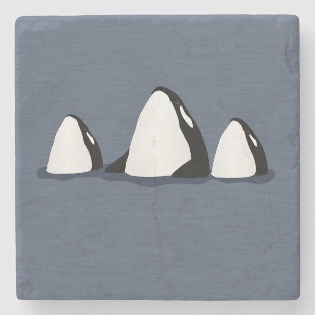 Orca Stone Untersetzer (Vorderseite)