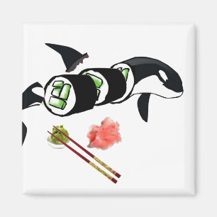 Orca Sushi! Magnet