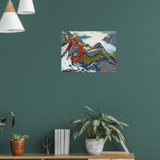 Orca unter der Göttin Poster (Wohnzimmer 1)