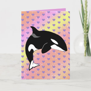 Orca Valentinstag Dankeskarte