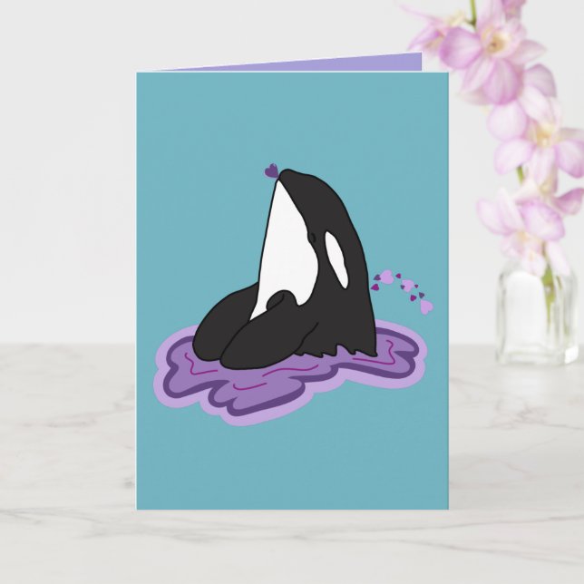 Orca Valentinstag Karte (Orchidee)