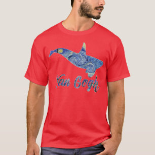 Orca Van Gogh Starry Night Art Van Gogh Gemälde W T-Shirt