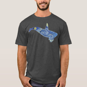 Orca Van Gogh Starry Night Art Van Gogh Gemälde W T-Shirt