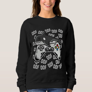 Orca Videospiel Noob Oof Kinder Jungen Mädchen Sweatshirt