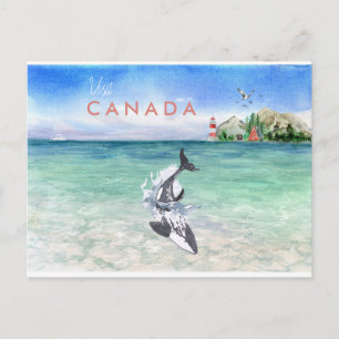 Orca Vintage Travel Canada Post Card Postkarte