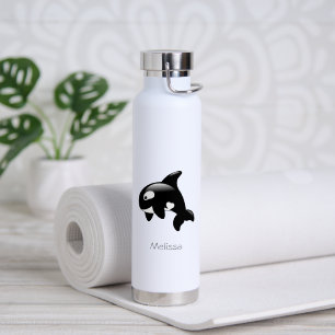 Orca-Wal benutzerdefinierter Name Trinkflasche