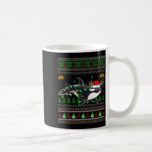 Orca-Wal hässliche Weihnachtspullover Santa Meer A Kaffeetasse