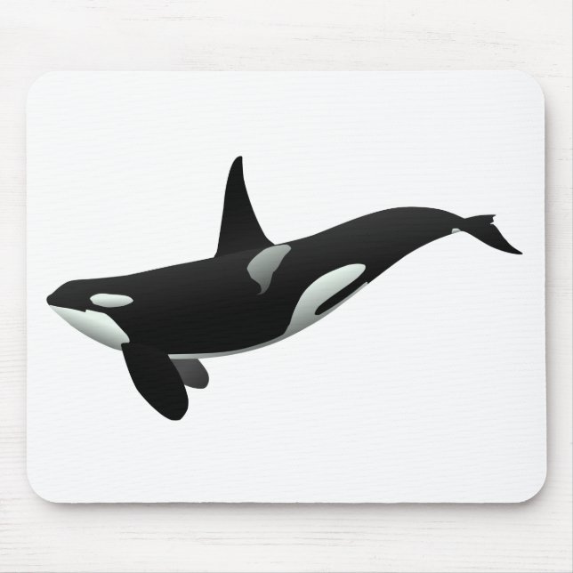 Orca Wal Illustration - Hintergrundfarbe auswählen Mousepad (Vorne)