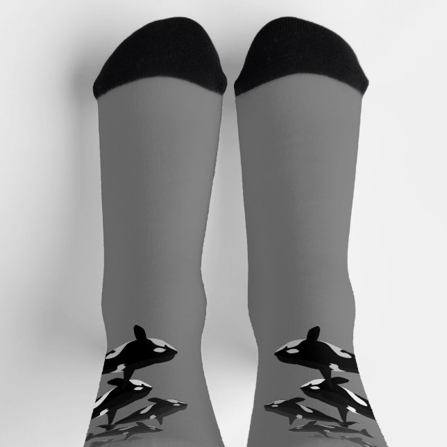 Orca-Wal-Socken Wal-Kunst-Socken - Anpassen Socken (Oben)